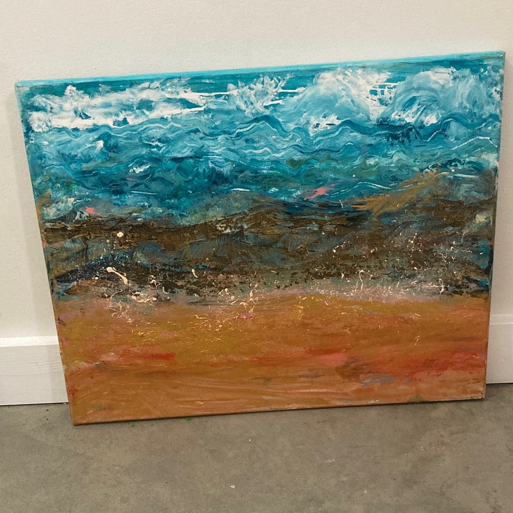 Sedona Frequency original art 15 x 12 Canvas abstract Art artisan original